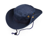 Outdoor Wide Brim Sun Protect Hat, Classic US Combat Army Style Bush Jungle Sun Cap for Fishing Hunting Camping Navy Blue 4